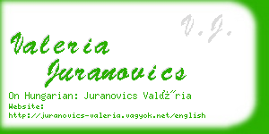 valeria juranovics business card